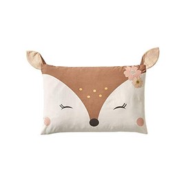 Vertbaudet Enchanted Forest Baby Cushion Cover Natural/Multi 40x60cm