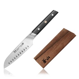 Cangshan TC Series 1021165 Swedish 14C28N Steel Forged 5-Inch Santoku Knife and Wood Sheath Set