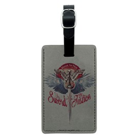 Wonder Woman Movie Sword of Justice Rectangle Leather Luggage Card ID Tag