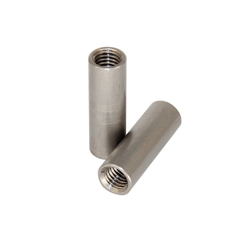 Pack of 10 Threaded Sleeves M8 x 30 (D=11) Round,