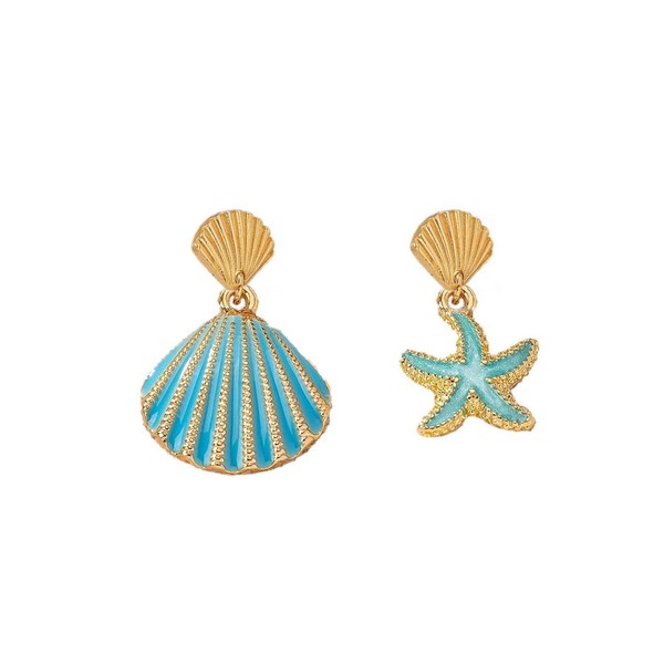 Shell Earrings for Women Seashell Stud Earrings Dangle Gold Ocean