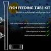 8 Pcs Shrimp Feeding Dish and Tube,Acrylic Transparent Fish Feeder