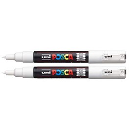 uni-ball POSCA (186701) Extra Fine Bullet Tip Marker (Pack of 2)