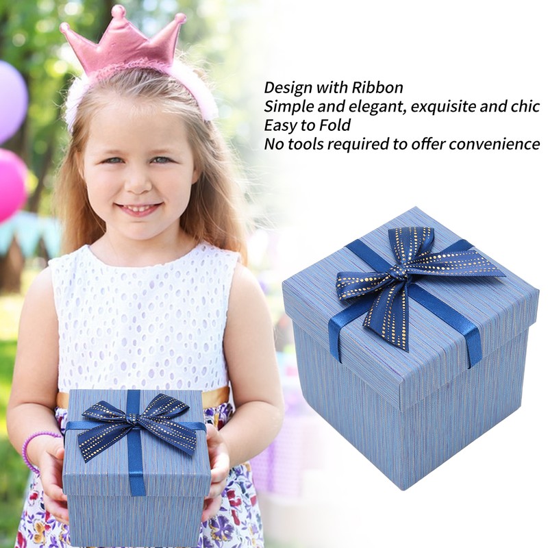 4Pcs Gift Box with Lids 3.9x3.7x3.9in Gift Wrapping Boxes for