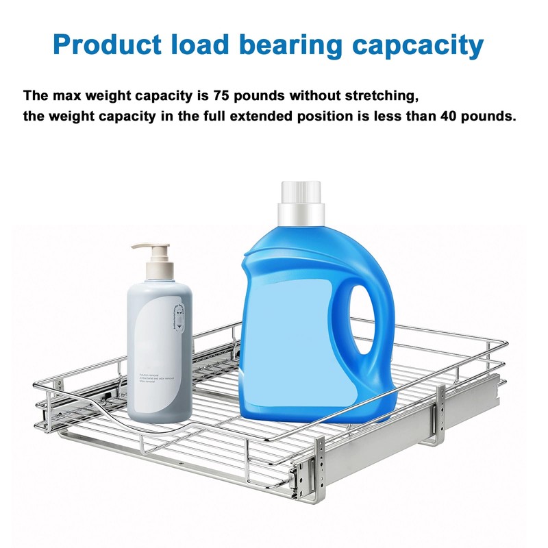 DINDON Pull Out Cabinet Organizer, (11" W x 21" D)