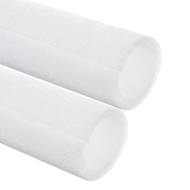 sourcing map 2 Pcs 2.36 Inch 3.3 Feet Pipe Insulation Foam Tube, Hollow Tube Covers for Outdoor Winter Freeze Protection Hot Cold Water Pipe, White OD 3.15"