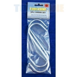 2 x Large 160mm Chrome Ball End Hanger S Hooks (ideal for Kitchen & Garden)