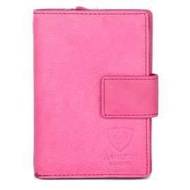J. Wilson London Ladies RFID Safe Designer Leather Purse Card Women Wallet Zip Pocket Boxed