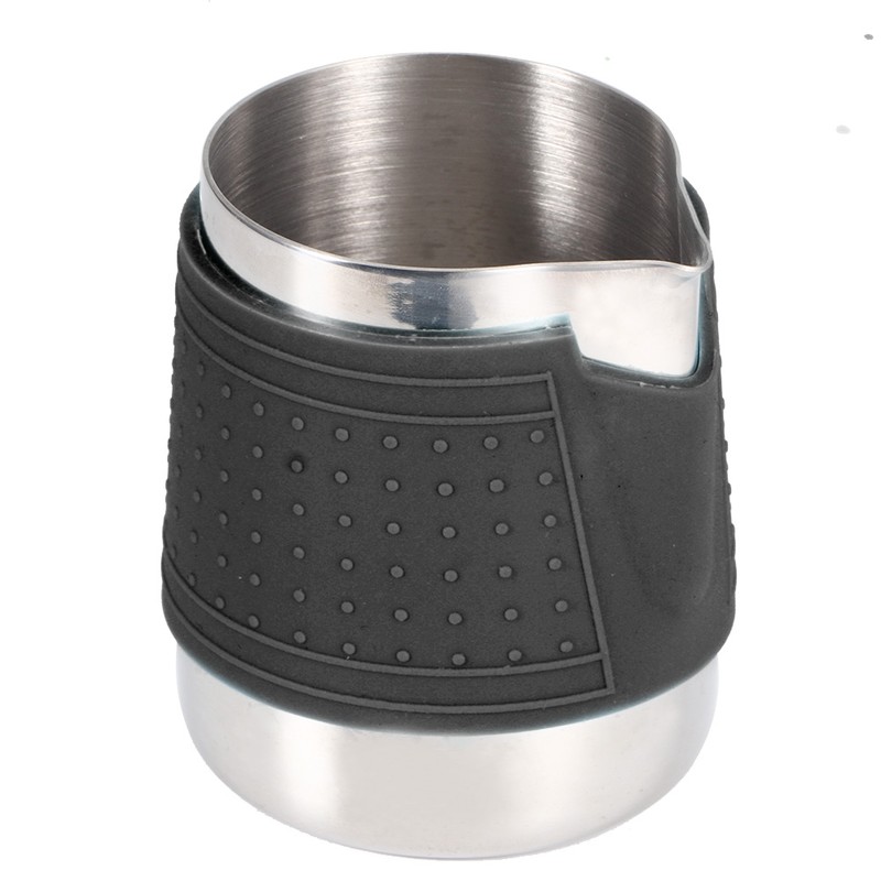 350ml Stainless Steel Milk Frothing Cup Anti-Scald Silicone Coffee Pitcher