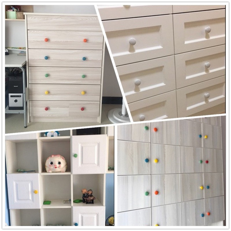 Ceramic Round Cabinet Handles Drawer Pulls Round Door Knobs For