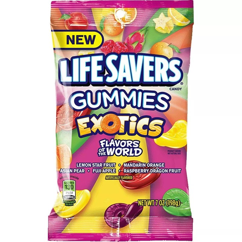 Life Savers Life Savers Exotics Gummies Candy Bag, 7 Oz