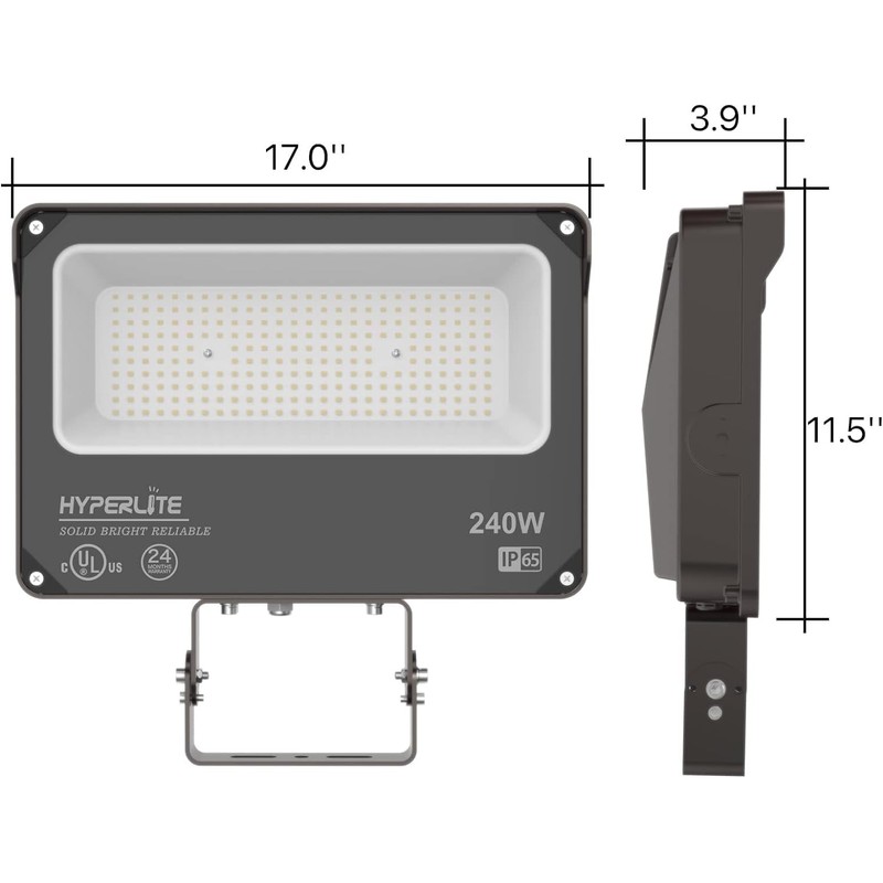HYPERLITE LED Flood Light 240W 28800LM 5000K Daylight IP65 Waterproof