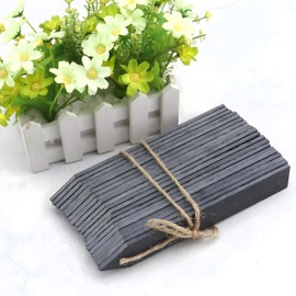 Pack of 10 Plant Signs, Slate Board for Labelling, Herb Signs, Slate Plant Signs for Outdoors, Slate Plant Signs for Labelling, Weatherproof Slate Board (10 x 2 cm)