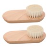 WOONEKY 2pcs Nail Cleaning Brush Manicure Toenail Scrubber with Soft