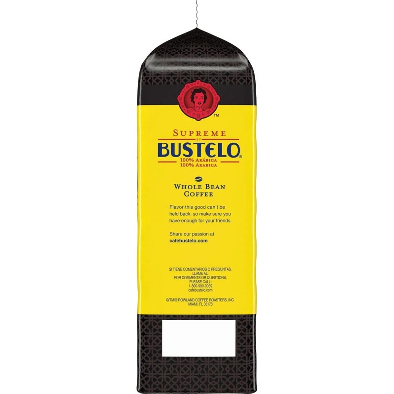 Supreme Bustelo Espresso Style Whole Bean Coffee, Dark Roast, 32