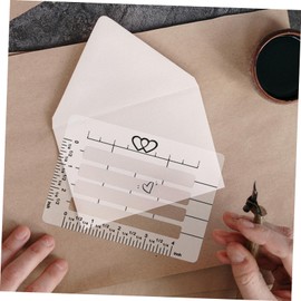VILLFUL 4pcs Envelope Stencil Templates for Letter Addressing Flexible Writing Practice Guide for Personal Office Use Translucent Design for Accurate Placement