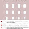 Square Short False Nails - 24Pcs Red False Nail with