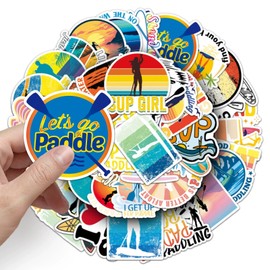 50 Pcs Paddleboard Stickers for Water Bottle|Vinyl Waterproof Sticker for Laptop Skateboard Phone Car Decals for Teens Adults for Party Favors Supplies Decor (Funny Stickers)