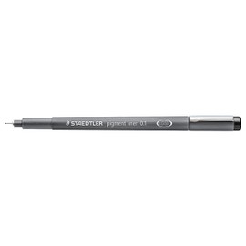 STAEDTLER Pigment Liner, Fineliner Pen for Drawing, Drafting, Journaling, 0.1mm, Black, Box of 5 Pens, 308 01-9M