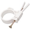 (4 pcs) White Plastic Clamps for 48-51 mm Pipes, Hose