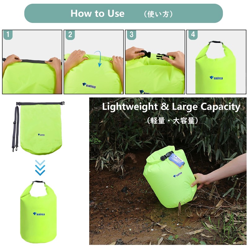 JEELAD Dry Bag, Waterproof Bag, Waterproof Pouch, Drum Shape, Stuff