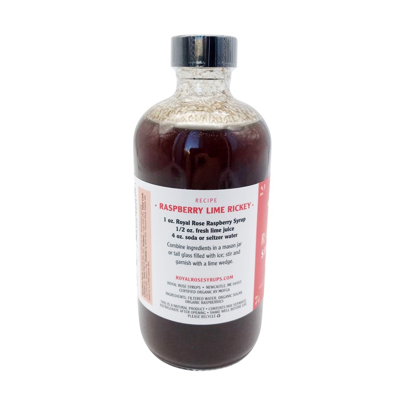 ROYAL ROSE Organic Raspberry Simple Syrup, 8 FZ