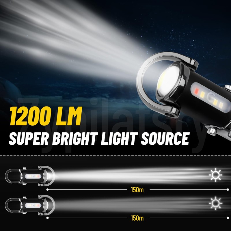 Zypilatsry 1200LM Super Bright Mini Led Flashlights USB Rechargeable Small
