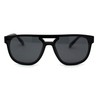 Mens TR90 Classic Polarized Racer Fashion Sunglasses Matte Black Solid