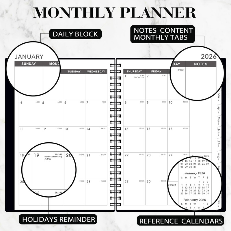 2026-2028 Monthly Planner/Calendar - 3 Year Monthly Planner, Jan. 2026
