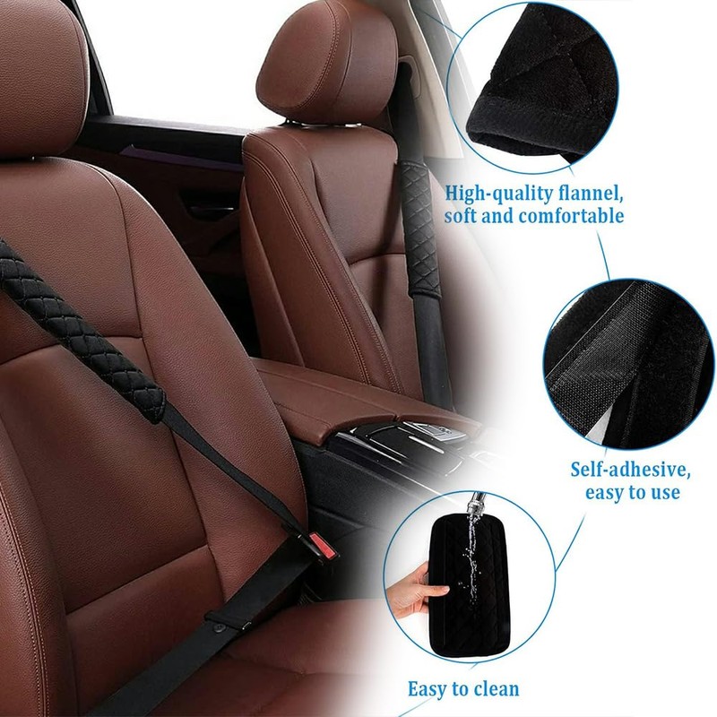 FUNNTY Seat Belt Cover Pad Seatbelt Car Strap Covers 4Pcs