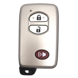 Keyless Entry Remote Smart Key Fob Shell Case for Toyota Highlander Prius Prius C Prius V RAV4 HYQ14AAB HYQ12ACX HYQ14AEM (Silver)