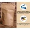 50 Pack Kraft Coffee Bags with Zipper Lock, High Barrier