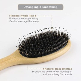 MRD Goldenfleece Juego De Cepillos De Cerdas De Jabalí Pelo Riza