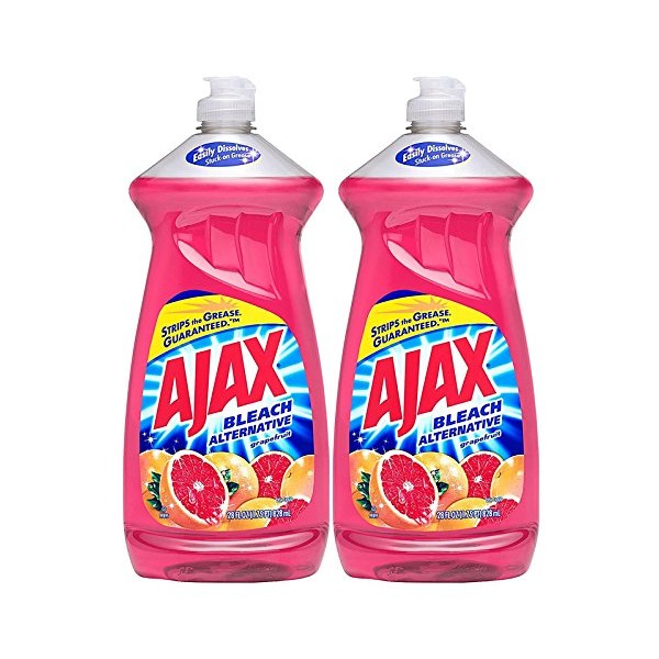 Ajax Dish Washing Soap Bleach Alternative, Ruby Red Grapefruit, 28oz, 2 Pack