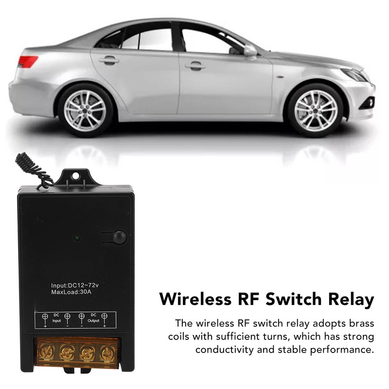 Remote Control Switch Car Relay Brass Coil 433MHz RF Wireless