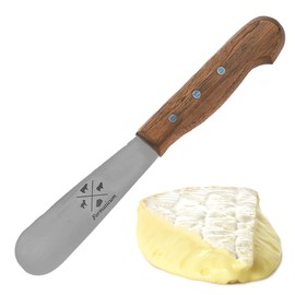 Formaticum Smooth and Rounded Spreader Knife Stainless Steel Blade with Solid Walnut Handle, Ideal for Bread, Cheese, Jams, Creams, and Butters, Kitchen Essential for Charcuterie or Cheese Boards