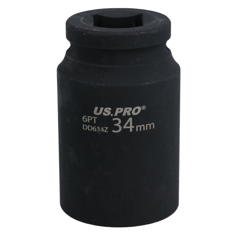 34mm Metric 3/4 Drive Double Deep Impact Socket 6 Sided