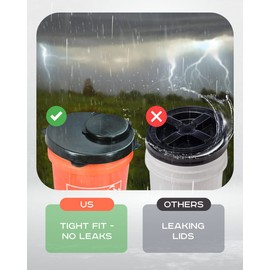 Skywin Storage Lid with Easy Pour Spout for Bucket - Weather-Resistant Rubber Black Lid with Easy Pour Spout - Multi-Purpose Wood Pellet Storage Containers (Not-Including Bucket)