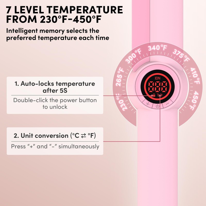 GLOBLWING Flat Iron Hair Straightener Professional 3D Floating Ceramic Plates