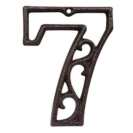 Decorative House Numbers-4.6 Inch High Rustic Cast Iron Home Address Number (Number 7)