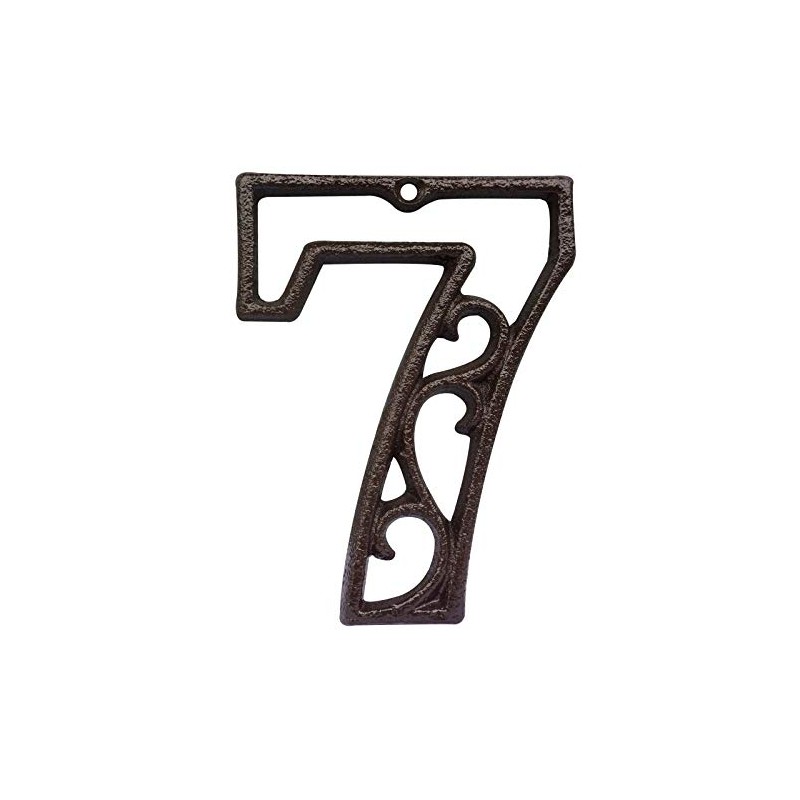Decorative House Numbers-4.6 Inch High Rustic Cast Iron Home Address