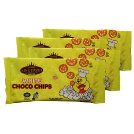 King David Vegan Lactose-Free Non-dairy Kosher White Chocolate Flavored Chips 8.8 Ounce (Pack of 4)