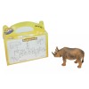 DILLON Rhino, Rhinoceros 3D Interlocking Puzzle Plastic Replica 3" -