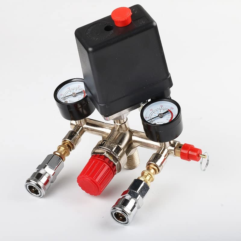 Hsthe Sea Air Compressor Pressure Switch Double Outlet Tube Alloy