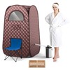 COSTWAY Portable Steam Sauna, Full-Body Personal Sauna Tent w/ 3L