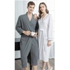 Mettclasi Men's Lightweight Waffle Robe, Unisex Cotton Blend Mid-Length Bathrobe