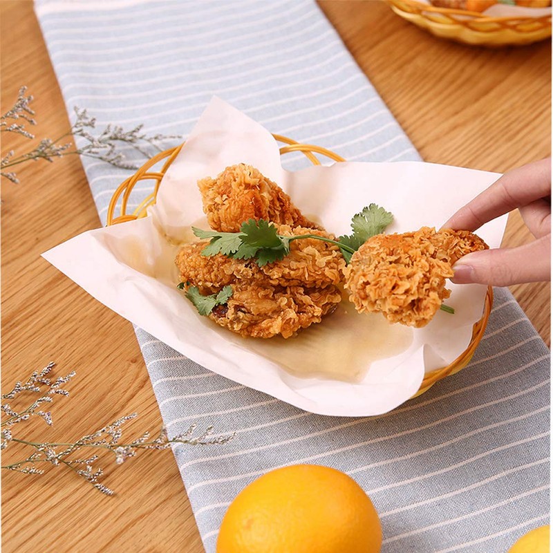 Oil-Absorbing Paper For Fried Food and Tempura,Extra Thick,50 Sheet Pack,19.7cm