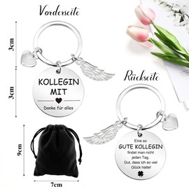 Happirra Beste Kollegin Geschenke, Schlüsselanhänger Schutzengel Glücksbringer, Abschied Lieblingskollegin Abschiedsgeschenk, Danke Geschenke für Arbeitskollegin Geburtstag Jobwechsel Neuer Job Rente