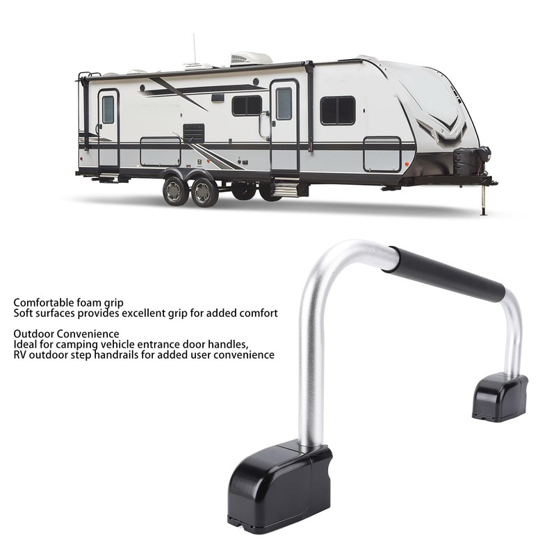 RV Handrail, Lockable, Folding RV Entrance Door Handle, Aluminum Alloy