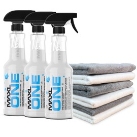 MAXLONE ™ Car Spray with Triphene® Technology, Quick Spray & Wipe All Purpose Waterless Detailer Clean, Shine, Protect Paint, Glass, Wheels, Trim Without Pre-Washing (3, 20oz w 6 Micro Fiber Cloth)